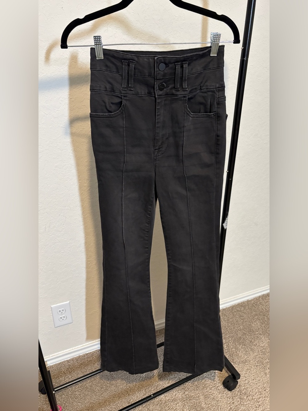 Frame High-Waist Black Women’s Flare Jeans
